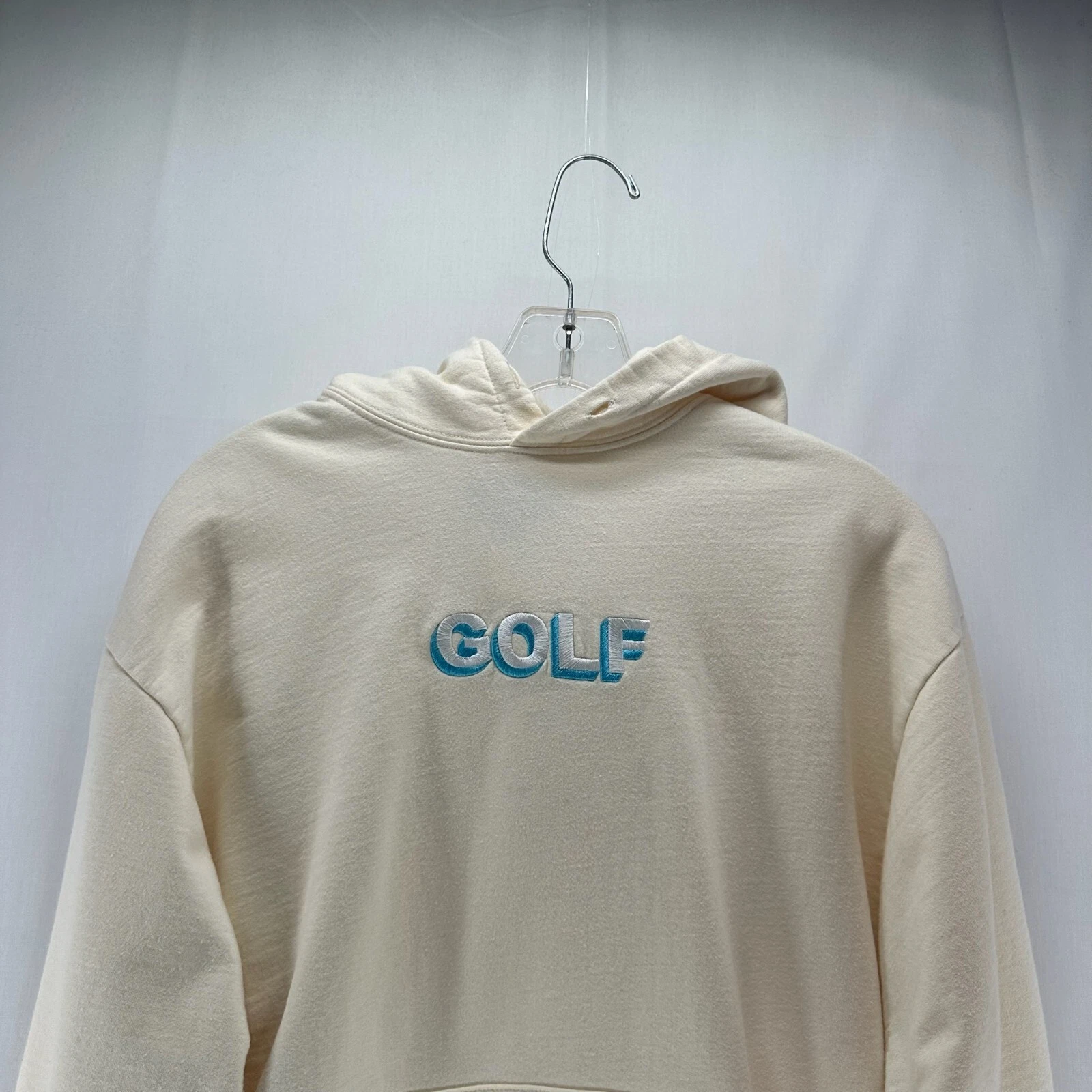 OFF WHITE Golf Wang Felpa con Cappuccio Uomo Taglia S Logo Scritto Manica Lunga Pullover Off White