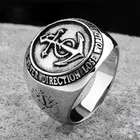 Stainless Steel Aquaman Orm Trident Engraved Men's Cool Design Anchors Ring M164