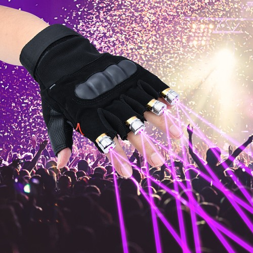 RGB Red/Green/Blue/Purple Laser Gloves Stage Lights For DJ Disco Party Club Bar - Picture 16 of 16