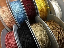twisted cording rayon 1/8" cord 2-3 mm 3yds made in France