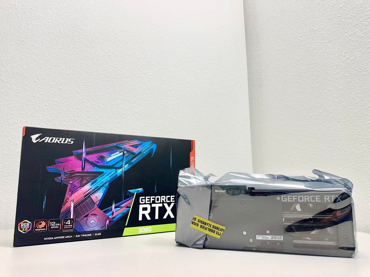 新品 Gigabyte RTX3060 ELITE AORUS Rev2.0 Gigabyte GeForce RTX 3060 AORUS ELITE GV-N3060AORUS E-12GD