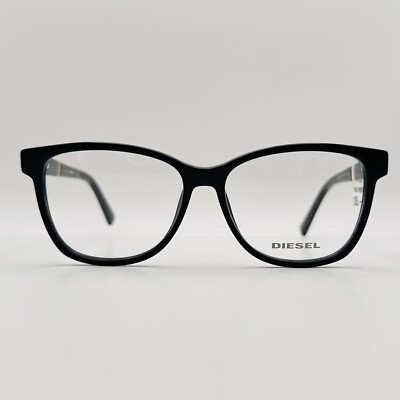 Diesel Eyeglasses Women Oval Black Rose Gold Mod. DL 5358 Logo New