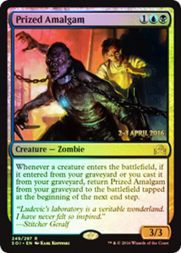 [1x] Prized Amalgam - Foil - Prerelease Promo Slight Play, English Shadows Over 