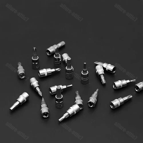 46Pcs Socket Wrench Set 1/4" Drive Ratchet Metric Kit Garage Car Repair Tool USA - Picture 17 of 23