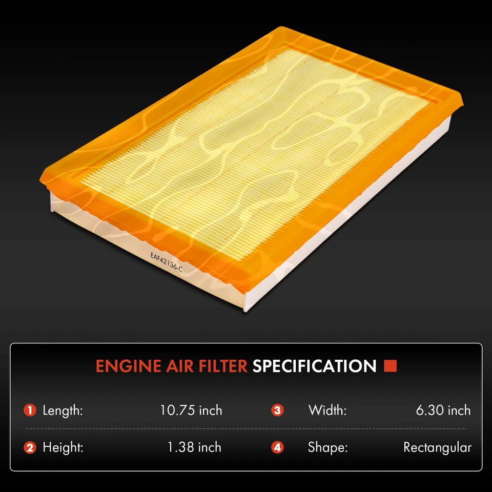 2x Filtro de aire del motor para Nissan Máxima 1985-1988 200SX Stanza Subaru Brat GL-10 Foto 2 de 4