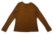 Arc’teryx Radium Long Sleeve Henley Waffle Knit Brown Orange Men’s Medium