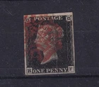 GB QV 1840 1d Penny Black 4 Margin Fine Used BP16631