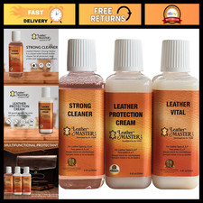 Leather Care Bundle - 250ml Stain Remover, Protector Polish for Shoes, Bags, F