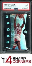 2006 FLEER E-X #4 MICHAEL JORDAN BULLS HOF PSA 9