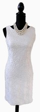Donna Ricco New York Dress Sz 2 Off White Gold Evening Wedding MOB Sheath XS S