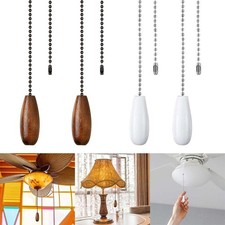 1/2/4Pcs Ceiling Fan  Light Pull Chain Extension w/ Connectors - Cuttable Chain