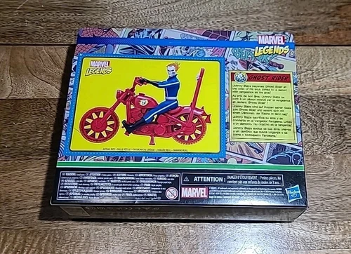 HASBRO- Marvel Legends Retro Collection Ghost Rider Action Figure w/Motorcycle 