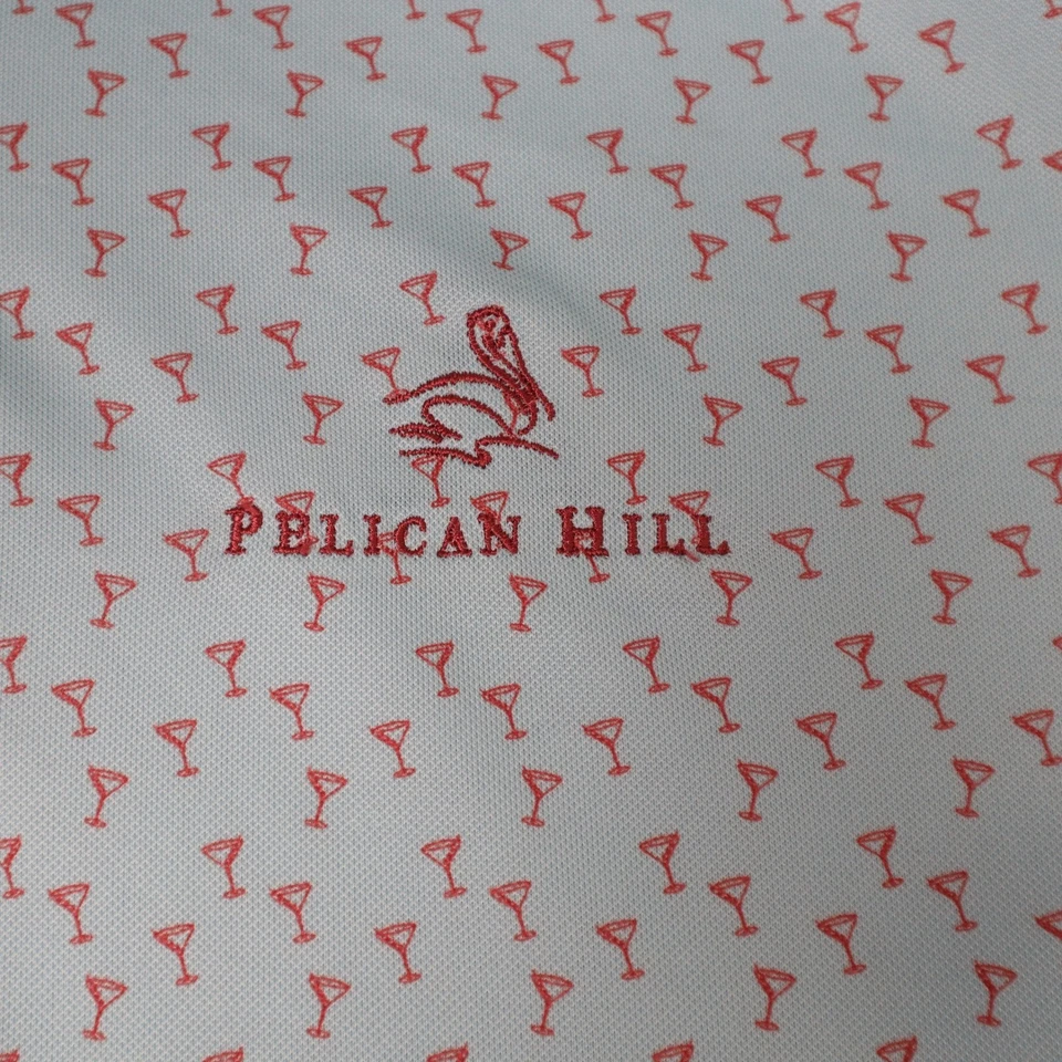 Polo de golf Pelican Hill recto Martini estampado AOP rendimiento para hombre mediano Foto 2 de 4
