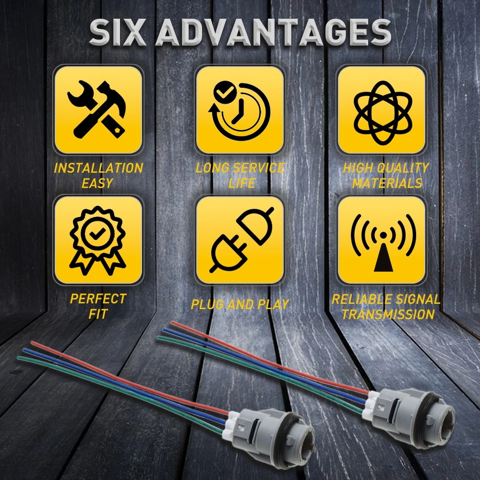 For Honda Acura Turn Signal Blinker Light Socket Connector Harness 33302-SR3-A01 - Image 4 of 4