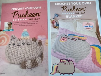 Pusheen die Katze Spielzeug & Decke Häkelanleitungen jetzt häkeln