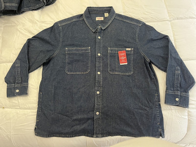 Levi Strauss Signature Big Size 2XL Blue Denim Utility Collection Shirt Jacket