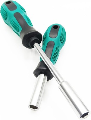 2-Piece Bit Driver Handle, 1/4  Magnetic Holding Screwdriver Green+black 