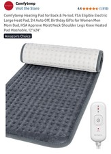 Comfytemp Heating Pad for Back  Period, FSA Eligible Electric Large Heat Pad...