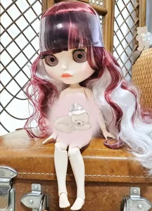 Customized 12 inch Neo Blythe Doll Matte Face Nude BJD Hair Wig Collectible Toys