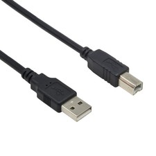 5 Pack of 3Ft A-Male to B-Male USB2.0 Cable Black