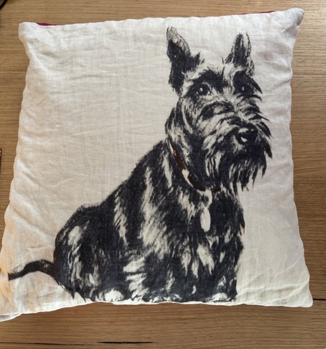 Scottish Terrier Laura Ashley Linen Cushion
