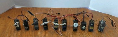 Lot Of 10 Servos - Futaba, Cirrus,  Airtronics And Others As Is