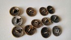 LOT of 12 Vintage Brass 17mm Round Buttons Ornate Floral Mandala — photo 4
