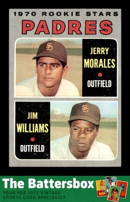 1970 Topps #262 Jerry Morales/Jim Williams Padres Rookies EXMT/EXMT+ X3754493
