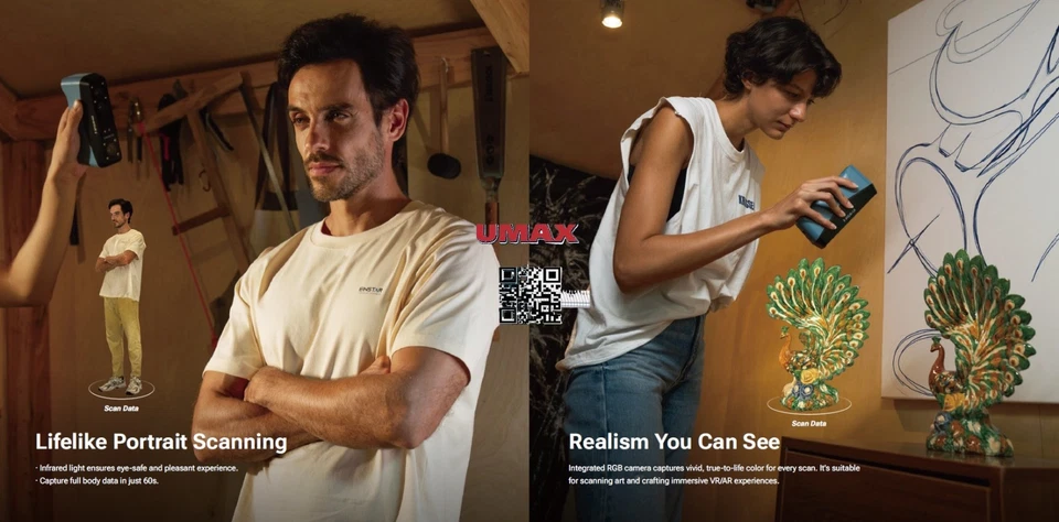 EINSTAR 2 Professional Wireless 3D Scanner, Hybrid Blue Laser & IR, 90FPS - Image 4 of 4