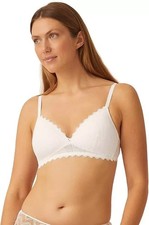 Naturana Bra Moulded Lightly Padded Soft Cup Bras 5672 White 40B