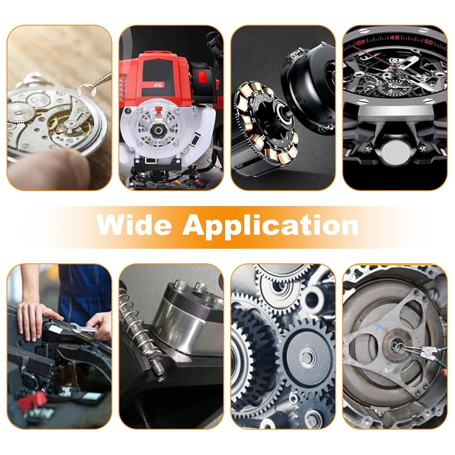 200Pcs M5 E-Clip Circlip 5mm External Retaining Rings,Juvielich 304 Stainless St