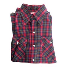 Vintage Levi  s USA Red Plaid Flannel Shirt XL Made in USA 70s 80s Grunge
