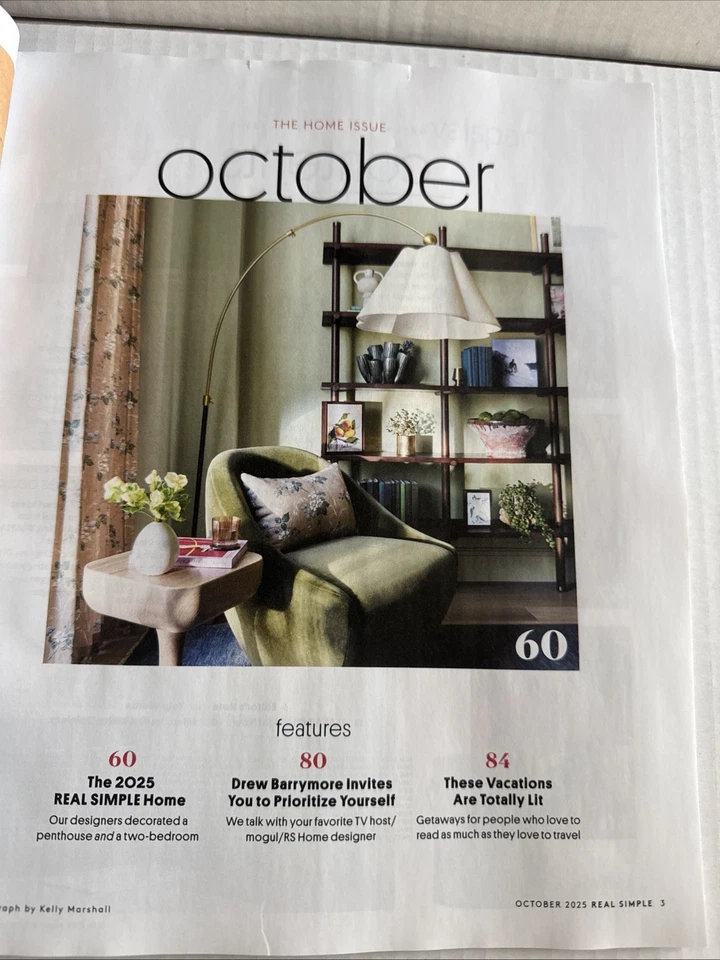 Real Simple magazine October 2025 Drew Barrymore - Image 2 of 4