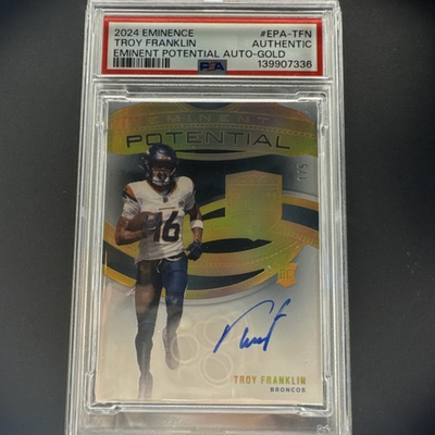 #ad #ad 2024 Panini Eminence Troy Franklin Autograph Gold Denver Broncos 1 5 $125.00