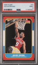 1986 Fleet Julius Erving PSA 9 Gorgeous Centering Looks Gem