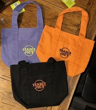 Trader Joes Mini Canvas Tote Bag🔥New With Tags🔥Choose the color!🔥