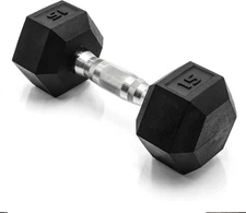 CAP Barbell Coated Hex Dumbbell Weight | Multiple Options 15 lb, 