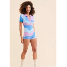 House of Sunny Romper Good Vibrations Blue Violet Size 2