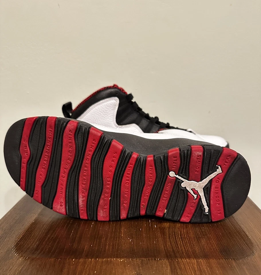 Air Jordan Retro 10 Para Hombre Talla 8 Chicago 2012 Lanzamiento Con Caja Original 310805-100 Foto 4 de 4