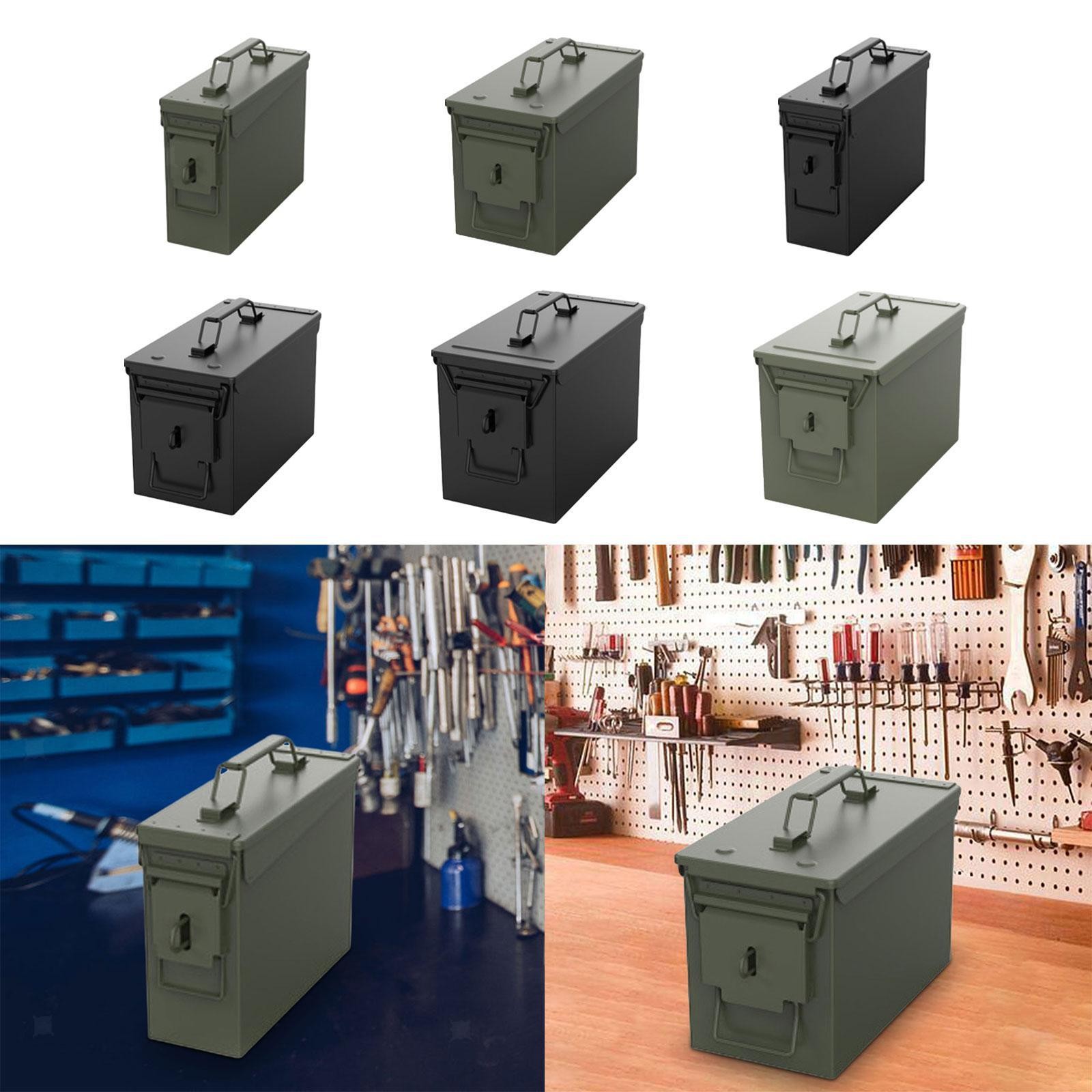 Portable Steel Tool Storage Box with Handle Heavy-Duty Load-Bearing Container