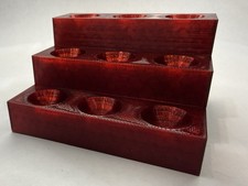 Red Display Stand for 5/8  To .72  Marbles - Lot 8139