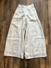 BANANA REPUBLIC Super Wide Leg Lined 100 Linen Palazzo Pants 0
