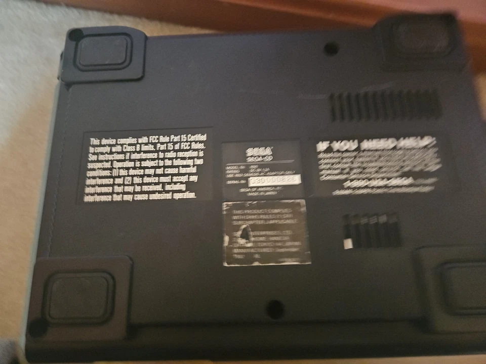 Consola Sega Genesis con Sega CD Modelo 1 - SIN CABLE DE ALIMENTACIÓN / SIN PROBAR - TAL CUAL Foto 3 de 3