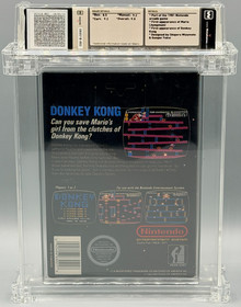 Donkey Kong Nintendo NES CIB Complete Gloss Sticker NES-GP Code WATA 9.0 Graded