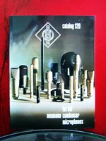 Vintage 1980's Neumann catalog brochure condenser microphones, cables , stands