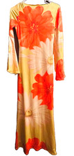 ASOS Design Made in UK NWT Floral Garden Long Wing Sleeves Stretch Maxi Dress S