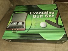 Executive Home Office Indoor Practice Golf Putter Set with Putting Balls NIB