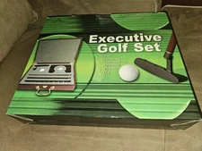 Executive Home Office Indoor Practice Golf Putter Set with Putting Balls NIB! 