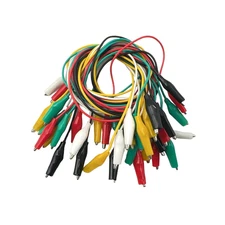 20Pcs 20 Inches Alligator Clips Electrical with Wires 5 Colors Jumper Test Leads