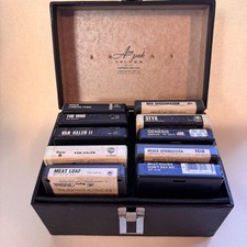 VTG Am Pak Deluxe No. 910 8-Track Case with 10 Rock Tapes Halen Wings Who Bruce